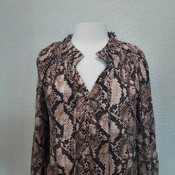 Figue Snake Print Tunic Blouse Size Medium - Picture 3 of 14